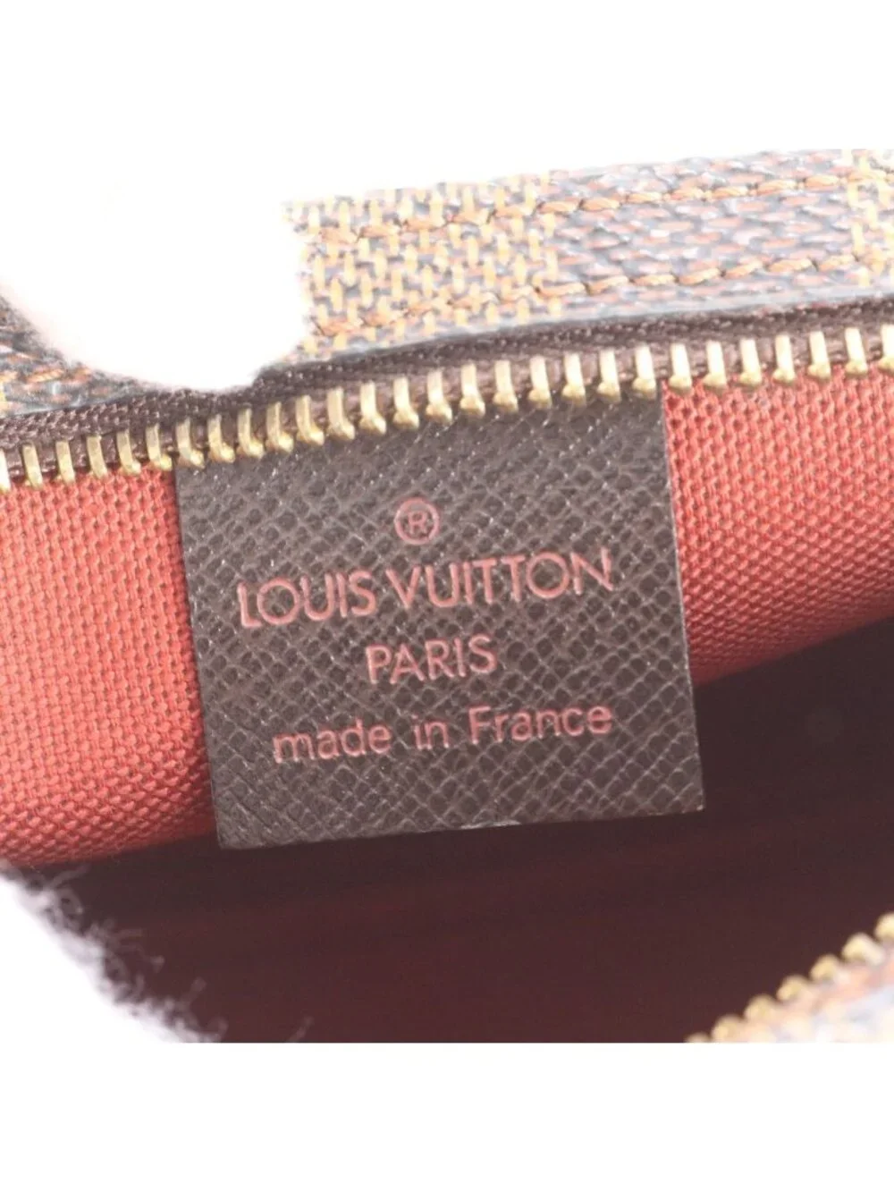 Louis Vuitton Damier Trousse Makeup Leather Handbag Tote Bag